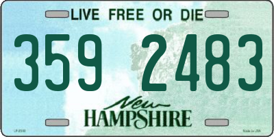 NH license plate 3592483