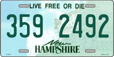 NH license plate 3592492