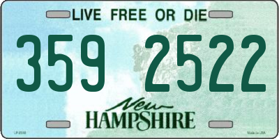 NH license plate 3592522