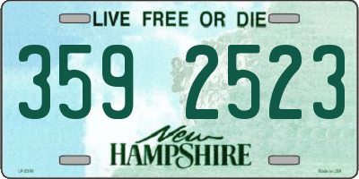NH license plate 3592523