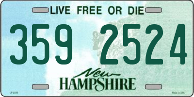 NH license plate 3592524