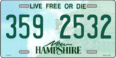 NH license plate 3592532