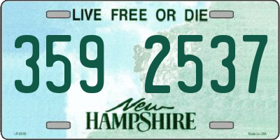 NH license plate 3592537