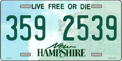 NH license plate 3592539