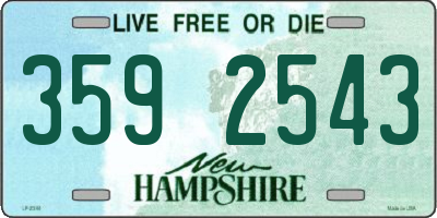 NH license plate 3592543