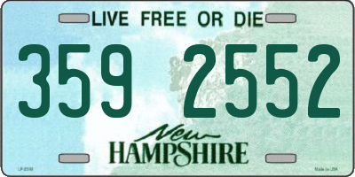 NH license plate 3592552