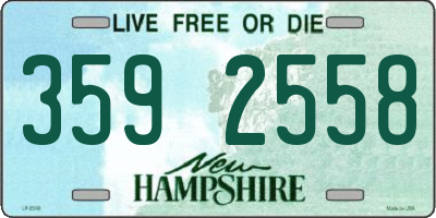 NH license plate 3592558