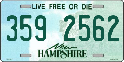 NH license plate 3592562