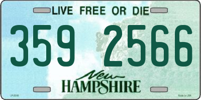NH license plate 3592566