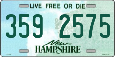 NH license plate 3592575