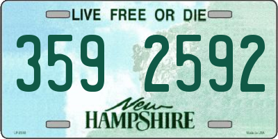 NH license plate 3592592