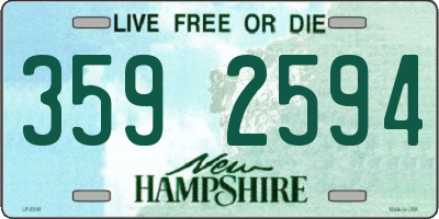 NH license plate 3592594