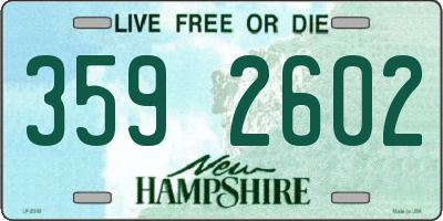 NH license plate 3592602