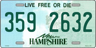 NH license plate 3592632