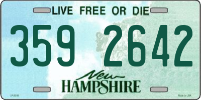 NH license plate 3592642