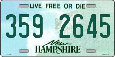 NH license plate 3592645