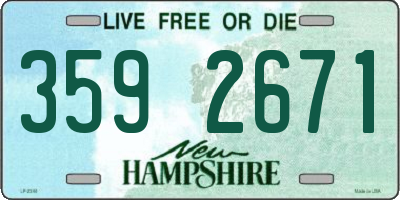 NH license plate 3592671
