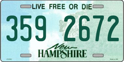 NH license plate 3592672
