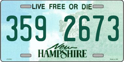 NH license plate 3592673