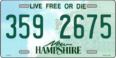 NH license plate 3592675
