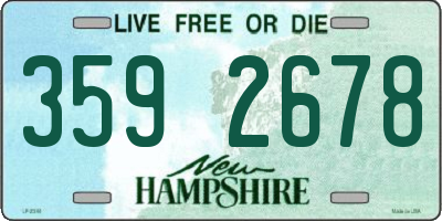 NH license plate 3592678