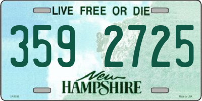 NH license plate 3592725