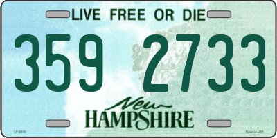 NH license plate 3592733