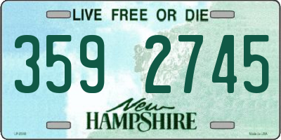 NH license plate 3592745