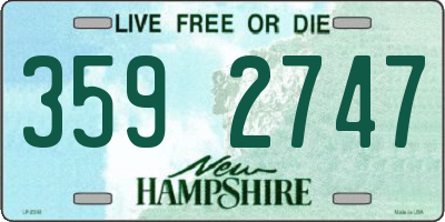 NH license plate 3592747
