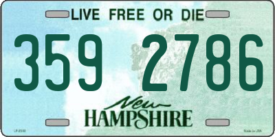 NH license plate 3592786