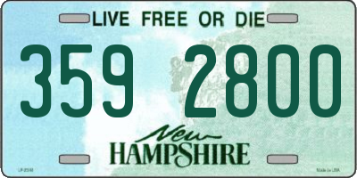 NH license plate 3592800