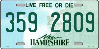 NH license plate 3592809