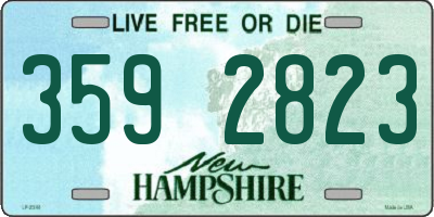 NH license plate 3592823