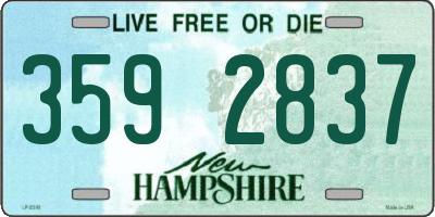 NH license plate 3592837