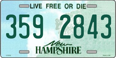 NH license plate 3592843