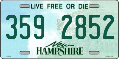 NH license plate 3592852