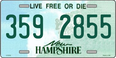 NH license plate 3592855