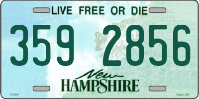 NH license plate 3592856