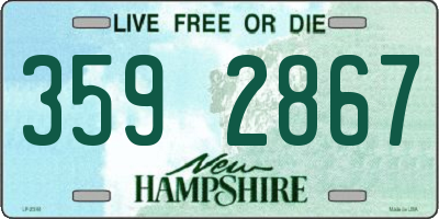 NH license plate 3592867