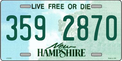 NH license plate 3592870