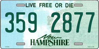 NH license plate 3592877