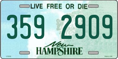 NH license plate 3592909