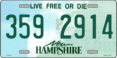 NH license plate 3592914