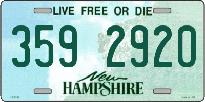 NH license plate 3592920