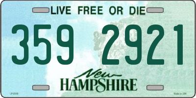 NH license plate 3592921