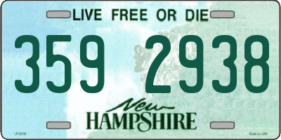NH license plate 3592938