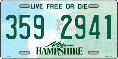NH license plate 3592941