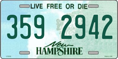 NH license plate 3592942