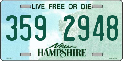 NH license plate 3592948