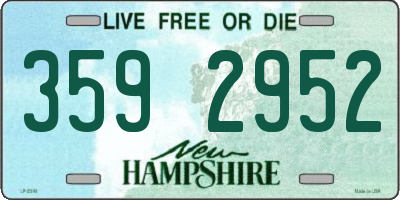 NH license plate 3592952